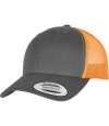 F6606T 6606T Flexfit Retro Trucker Two Tone Cap Charcoal / Neon Orange colour image